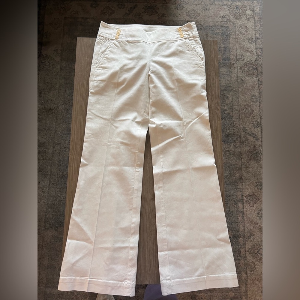 Signature White Wide-Leg Pants